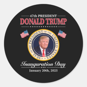 Pegatina Redonda Elección del presidente Donald Trump 47