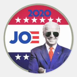 Pegatina Redonda Elección Presidencial 20 de Joe Biden