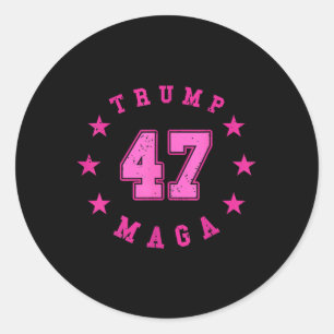 Pegatina Redonda Elecciones de Donald Trump 2024 45 47 Presidente