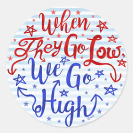 Pegatina Redonda Elecciones de Hillary Clinton Se van abajo