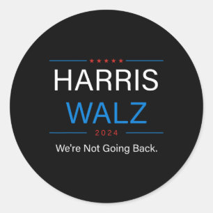 Pegatina Redonda Elecciones de Walz 2024 Kamala Harris Tim Walz 2