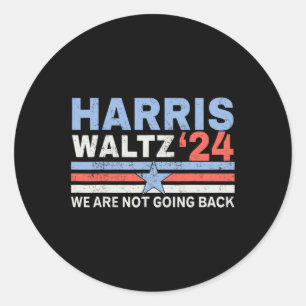 Pegatina Redonda Elecciones Harris Waltz 2024 Kamala Harris Tim Wal