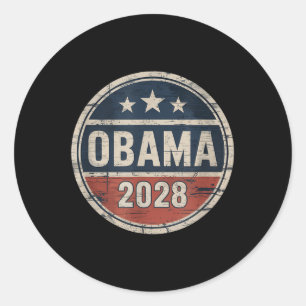 Pegatina Redonda Elecciones patrióticas de Obama 2028