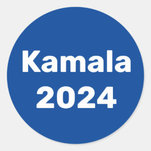 Pegatina Redonda Elecciones presidenciales de Kamala 2024