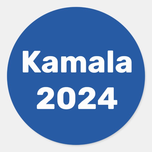 Pegatina Redonda Elecciones presidenciales de Kamala 2024 (Anverso)