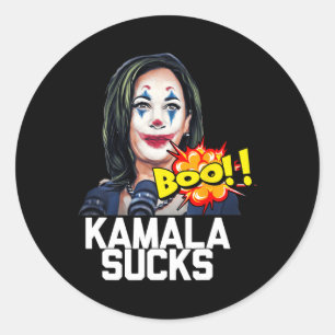Pegatina Redonda Elecciones presidenciales de Kamala Harris 2024