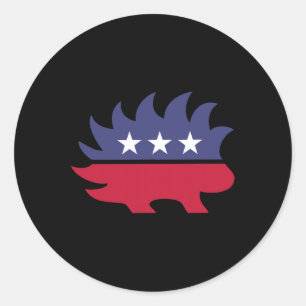 Pegatina Redonda Elecciones presidenciales libertarias en el distri