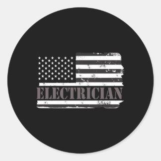 Pegatina Redonda Electricidad Para