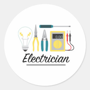Pegatina Redonda Electrista