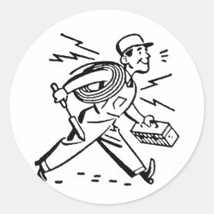 Pegatina Redonda Electrista