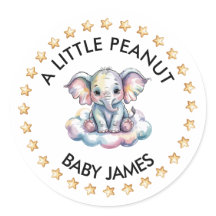 Elefante bebé acuarela dulce Un pequeño niño maní