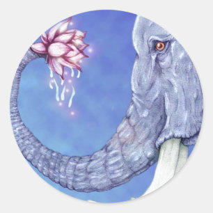 Pegatina Redonda Elefante *Bendiciones Sean*