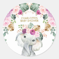 Elefante tropical Baby Shower salvaje un cumpleaño