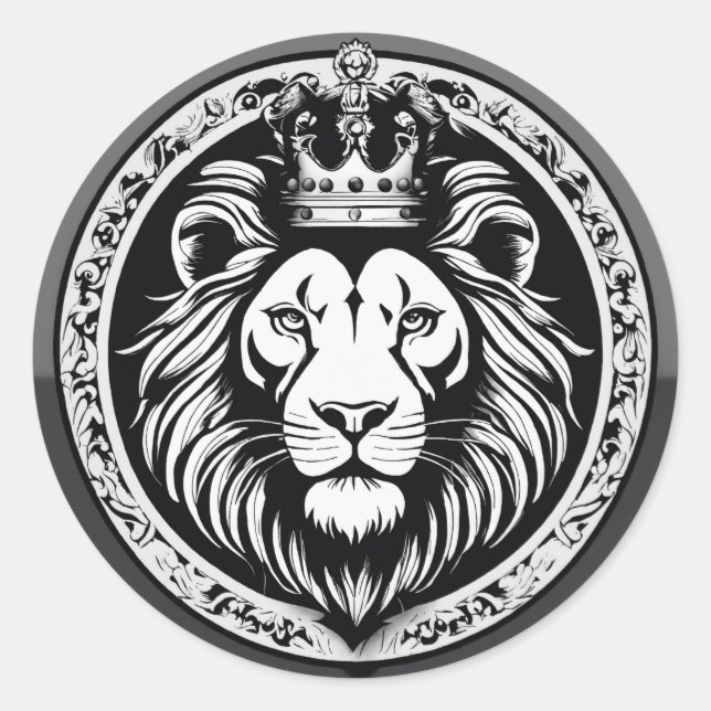 Pegatina Redonda "Elegancia arrolladora". (Anverso)