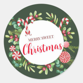 Pegatina Redonda Elegancia de menta