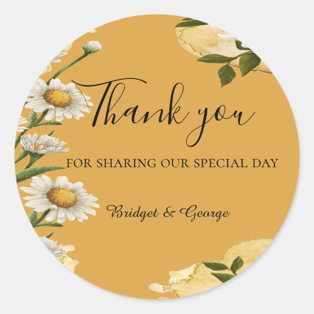 Pegatina Redonda Elegancia vanguardista de Margaret Flower (Anverso)