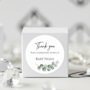 Pegatina Redonda Elegant Baby Shower Party Stickers - Versatile