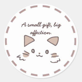 Pegatina Redonda Elegant Cat Stickers - Personalized Giftシール