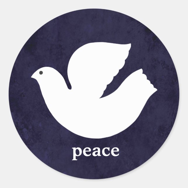 Pegatina Redonda Elegant Green Modern Peace Holiday Envelope Seal (Anverso)