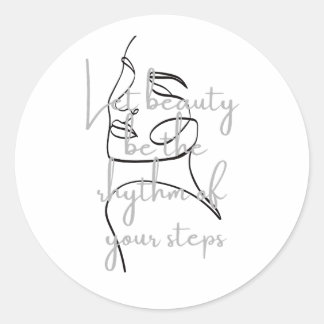 Pegatina Redonda Elegant Inspirational Quote Sticker