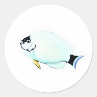 Pegatina Redonda ​Elegant Masked Angelfish Die-Cut Sticker