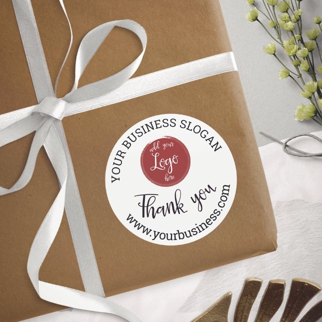 Pegatina Redonda  Elegant Simple Logo Thank You (Subido por el creador)