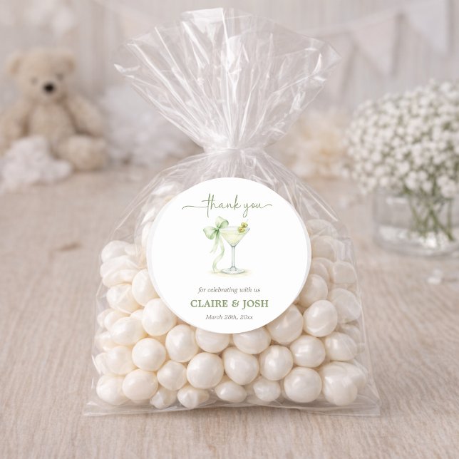 Pegatina Redonda Elegant Tini One On The Way Thank You (Subido por el creador)