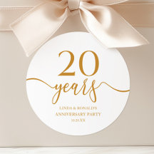 Elegante 20° aniversario Boda de Champagne