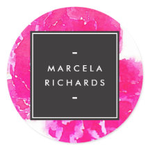 Elegante acuarela de tonos rosados