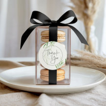 Elegante Acuarela de Vegetación Bridal Agradecimie