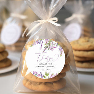 Pegatina Redonda Elegante Agradecimiento de Despedida de Soltera en