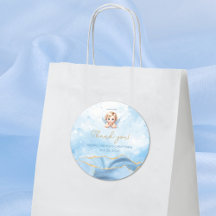 Elegante Ángel Azul niño bautismo Christening