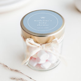 Pegatina Redonda Elegante Baby Shower simple y turbio de los niños 