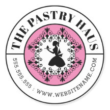 Elegante Baker Silhouette Curved Text