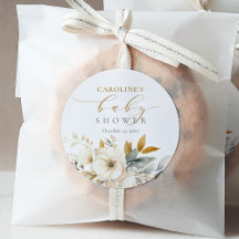 Elegante Bebé Floral Neutral En Bloom Baby Shower