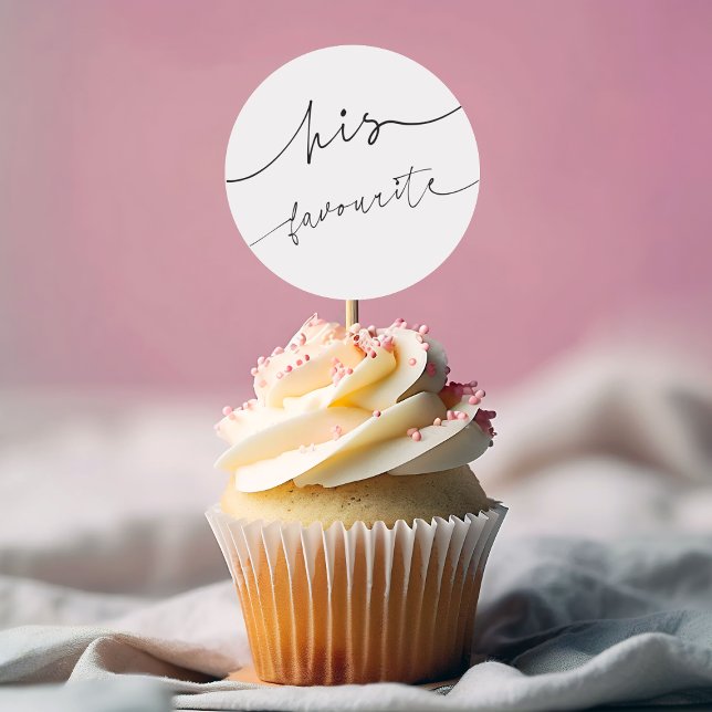 Pegatina Redonda Elegante Boda de caligrafía Take Topper para él (Subido por el creador)