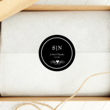 Elegante Boda de gato negro inicial