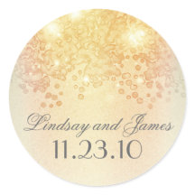 Elegante Boda de Luces de Oro Vintage