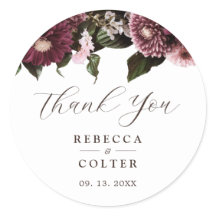 Elegante Boda floral blanco de Borgoña