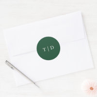 Elegante Boda Moderna con Monograma en Verde Esmer