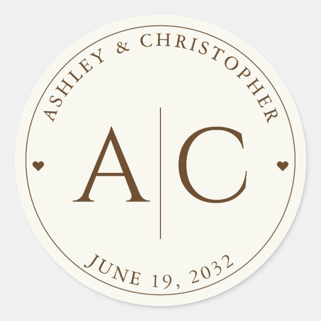 Pegatina Redonda Elegante Boda moderno de flores silvestres fuera d (Anverso)