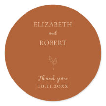 Elegante Boda Naranja quemado Terracota Simple