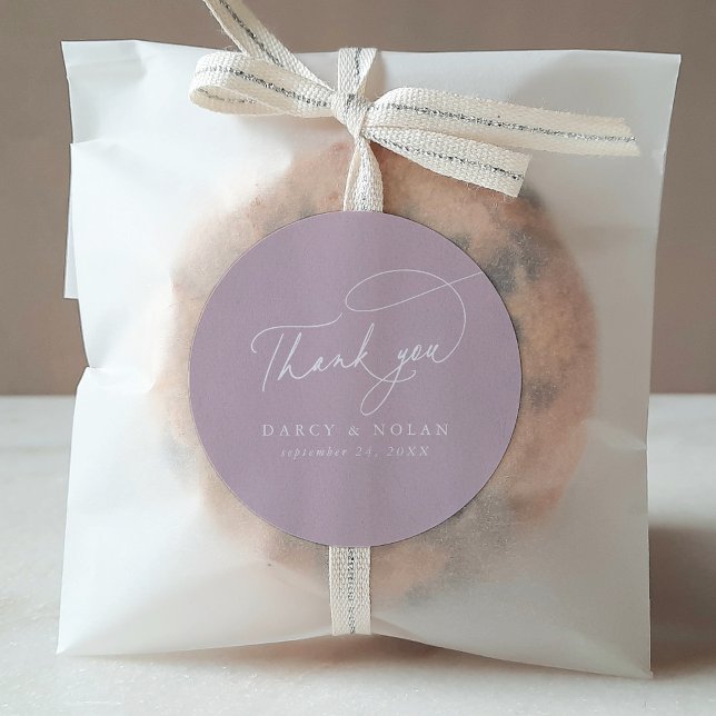 Pegatina Redonda Elegante Boda Rosa De Encanto Gracias Pegatinas (Subido por el creador)