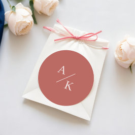 Pegatina Redonda Elegante Boho floral