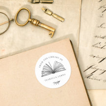 Elegante Botánico De La Biblioteca De Nombre Perso