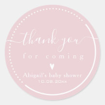 Elegante Caligrafía Agradecimiento para Baby Showe