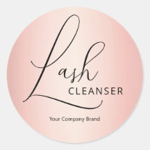 Elegante caligrafía Rosa Oro Eyelash Cleanser