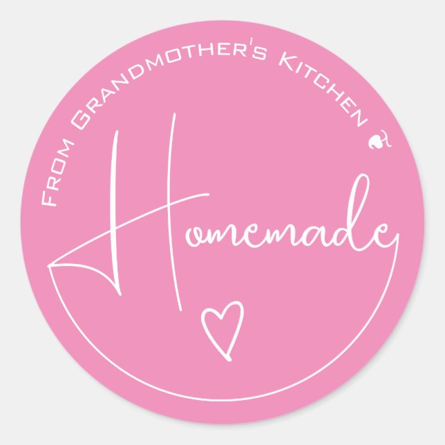 Pegatina Redonda Elegante caligrafía simple calligrafía de láminas  (Anverso)