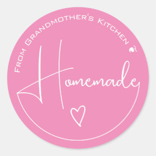 Pegatina Redonda Elegante caligrafía simple calligrafía de láminas 