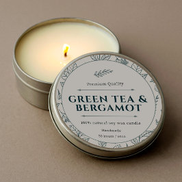 Pegatina Redonda Elegante Cárteles Botánicos De Vela Láctea